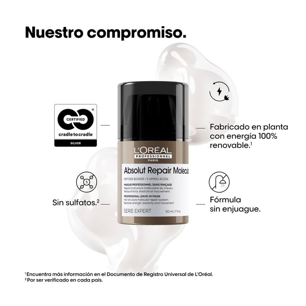MASCARILLA SIN ENJUAGUE ABSOLUT REPAIR MOLECULAR (MASCARILLA PARA CABELLO MUY DAÑADO)